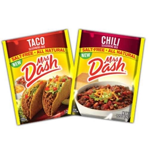 Score a #FREE sample of Mrs. Dash Taco or Chili Seasoning