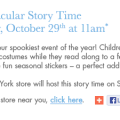 Oct. 29th, Attend Pottery Barn Kids FREE Spooktacular Story Time
