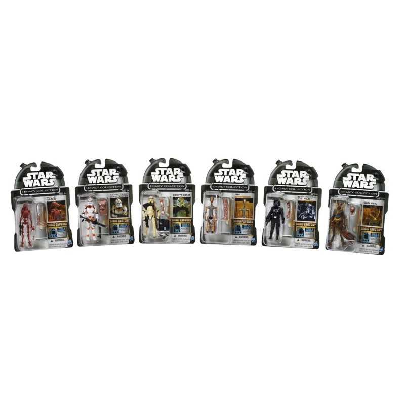 Amazon: Star Wars Legacy Collection Droid Factory Action Figure, 6-Pack 50% Off