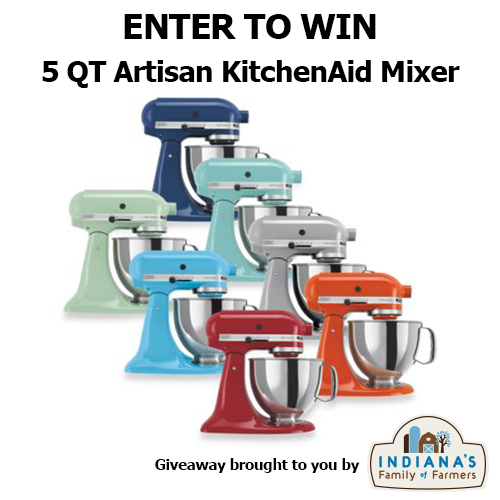 Enter to Win a 5 Qt. Artisan KitchenAid Mixer!