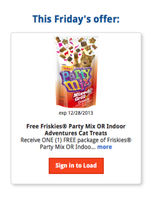 Get Free Friskies® Party Mix OR Indoor Adventures Cat Treats from Kroger