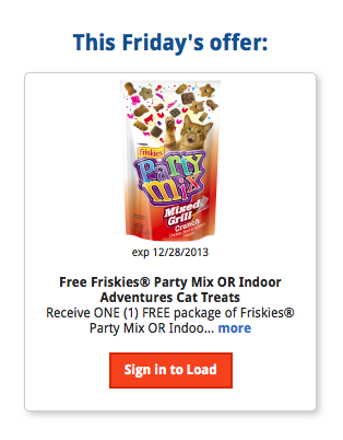Royal Freebie Alert: Free Friskies® Party Mix OR Indoor Adventures Cat Treats