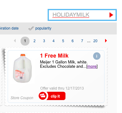 QUICK: Get a FREE Gallon of Milk with Meijer's mPerks