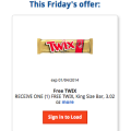 TODAY ONLY: Snag a coupon good a FREE Twix Bar at Kroger