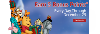Get 5 Bonus Points Every Day through Dec. 25th from Disney Movie Rewards
