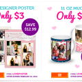 AWESOME Personalized Photo Poster or Mug for $3 or $2