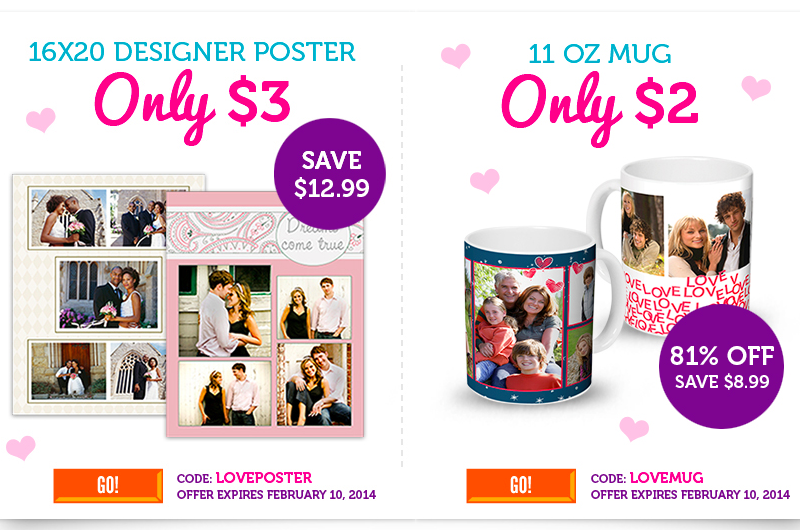 York Photo: Personalized Valentine’s Poster for $3 or Mug for $2