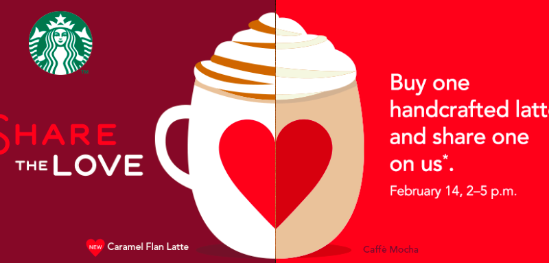 Starbucks: Buy 1 Get 1 Lattes