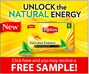 Free Sample of Lipton Tea Natural Energy Tea