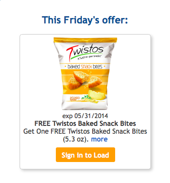 Every Friday, Kroger offers a coupon download good for a free item! This week snag one FREE Twistos Baked Snack Bites (5.3 oz).