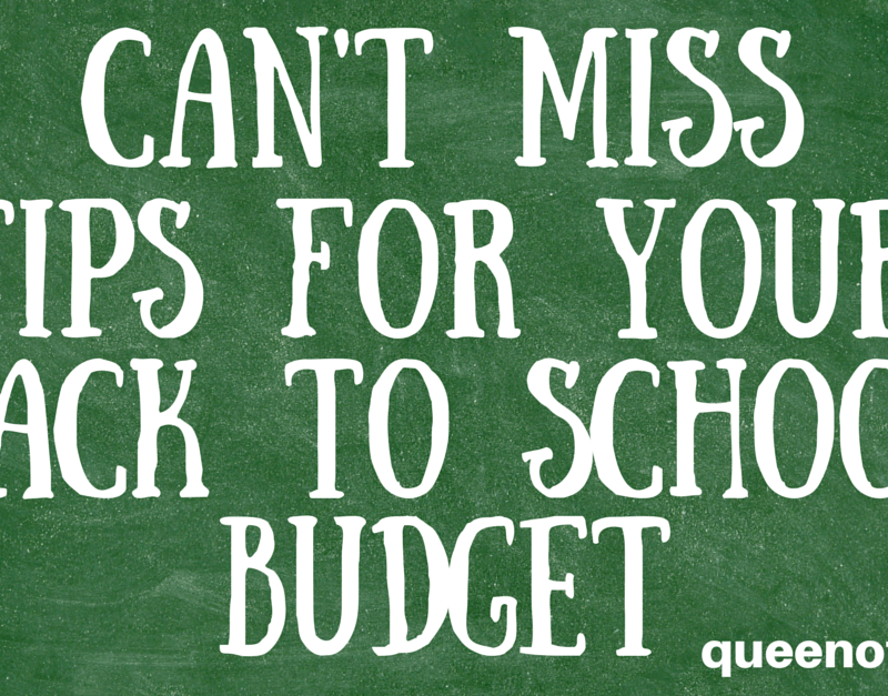 Tips for Your Back to School Budget