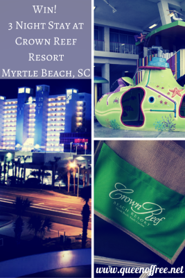 Win a 3 Night Stay with $100 in resort credit at the Crown Reef Resort in Myrtle Beach, SC!