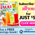 Get an awesome deal on All You Magazine. 3 issues for 5 dollars AND a FREE Entertainment Book.