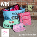 Win an adorable four piece byTavi bag set, handmade by women being set free from poverty and trafficking.