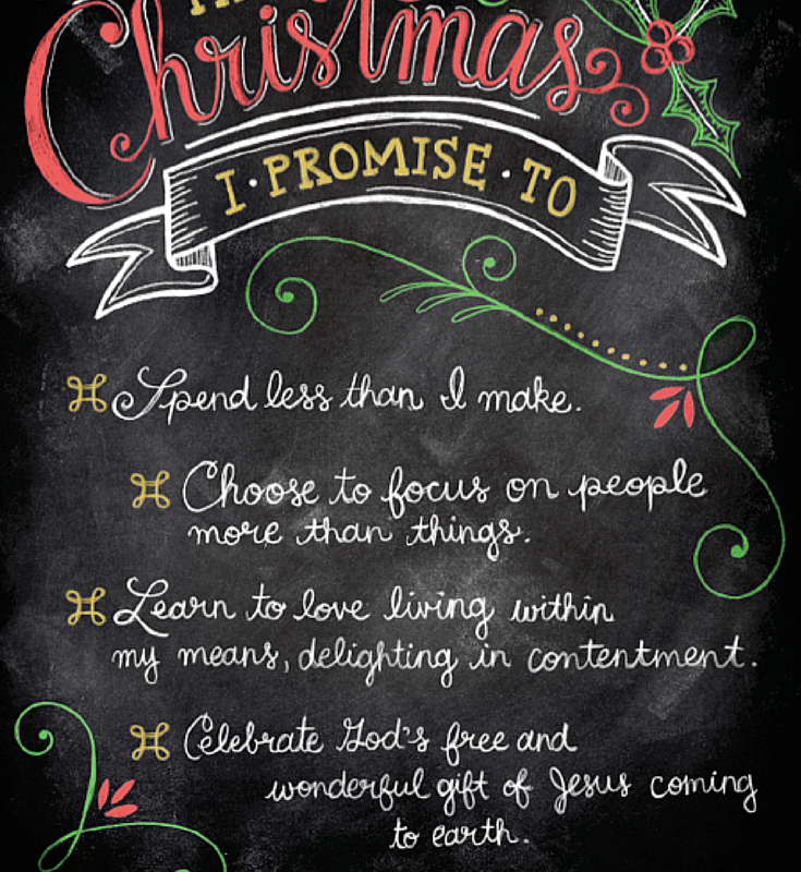 Debt Free Christmas Pledge