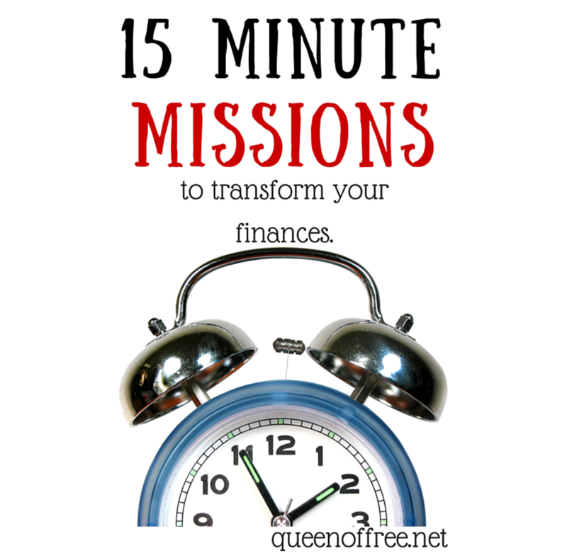 5 Fifteen Minute Missions to Organize Your Finances