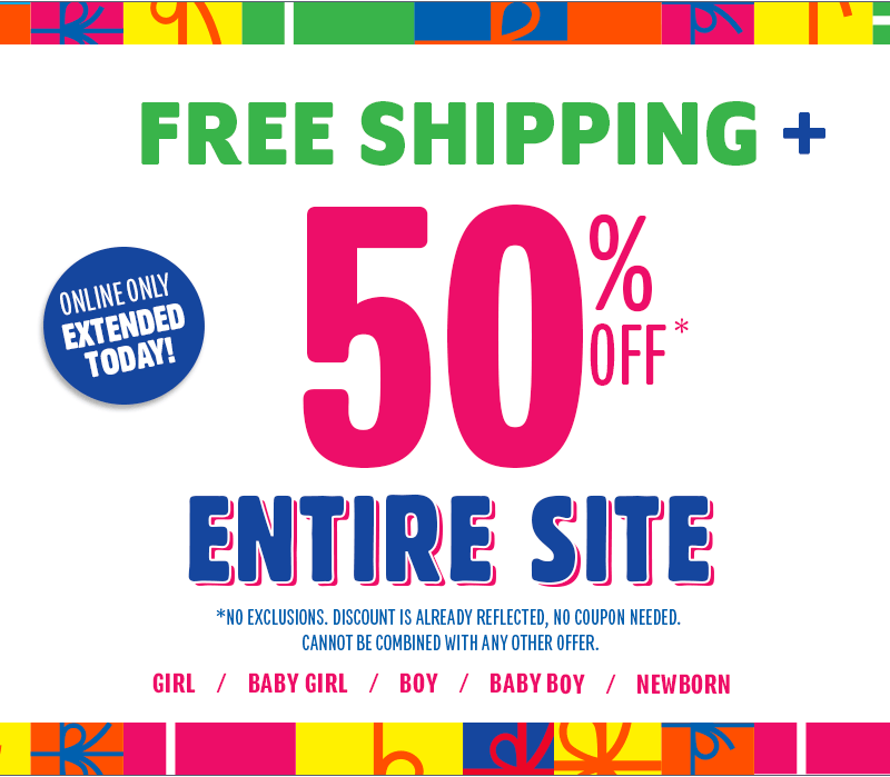 The Children’s Place: 50% Off and FREE Shipping