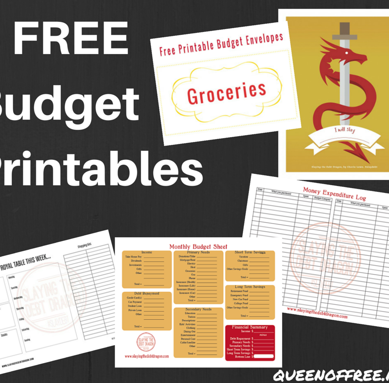 FREE Budget Worksheet and 4 Other Great Printables