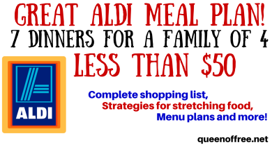 ALDI Meal Plan: 7 Dinners for Less than $50