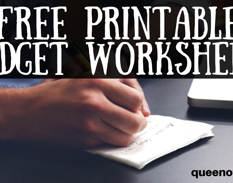 Free Printable Budget Worksheet