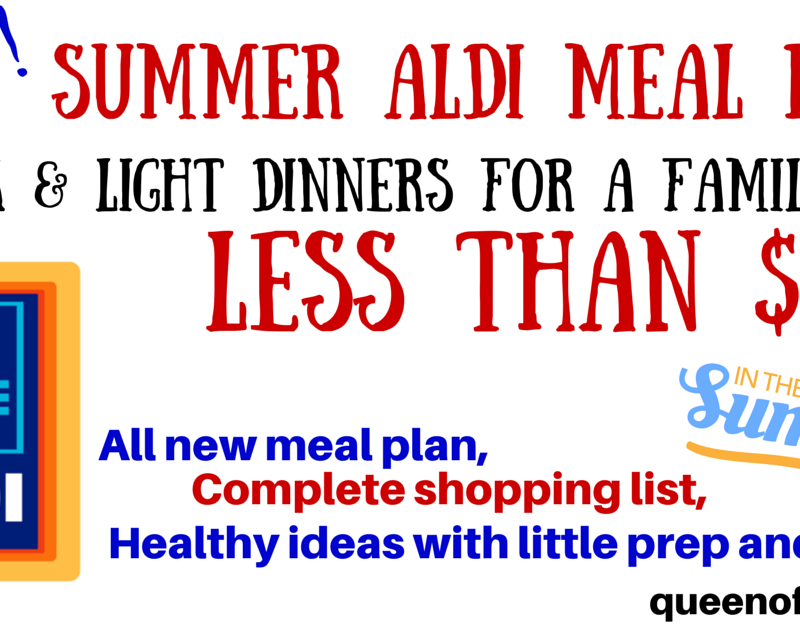 Easy, healthy ALDI meal plan to feed a family of four 7 dinners for less than 50 dollars!