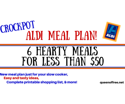 $50 Crockpot ALDI Meal Plan