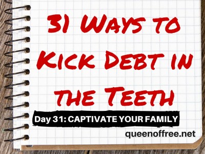 It takes an entire team pulling together to claim victory. How to captivate your family and their hearts to pay off debt - together.