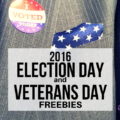 Voting or know someone who has served our country? Don't miss these great Election and Veterans Day Freebies for 2016!