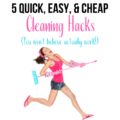 WHAT? You won't believe these 5 quick, easy, and CHEAP cleaning hacks really work. More than likely you already have all the ingredients.