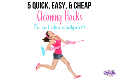 WHAT? You won't believe these 5 quick, easy, and CHEAP cleaning hacks really work. More than likely you already have all the ingredients.