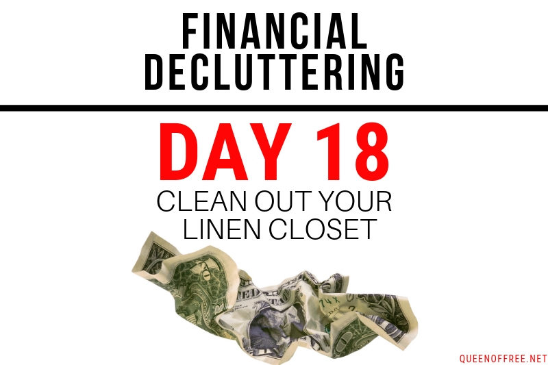 Financial Decluttering Day 18: Clean Out Your Linen Closet
