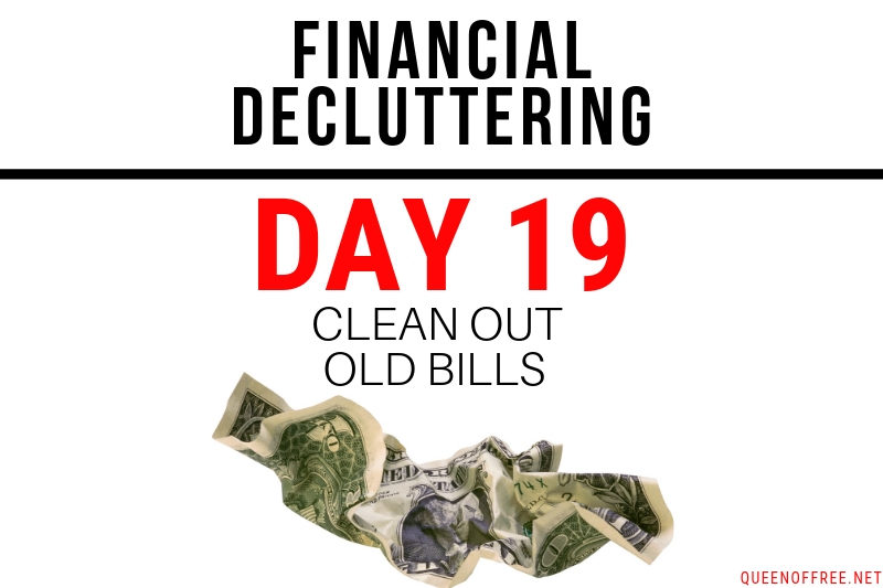 Financial Decluttering Day 19: Clean Out Old Bills