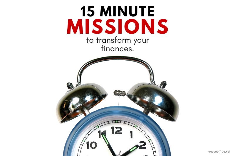 15 Minute Missions To Organize Your Finances